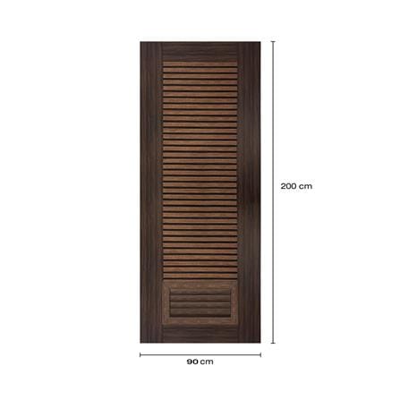 ประตูห้องน้ำโพลีสไตรีน ไม่เจาะลูกบิด LINDEKOR SIMPLE 90x200 ซม. สีโรสวู้ด (เปิดด้านขวา เข้าด้านใน)_5