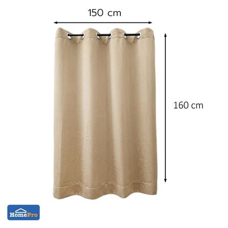 ผ้าม่าน EYELET HOME LIVING STYLE SHADE UV 150x160 ซม. สีน้ำตาล_5