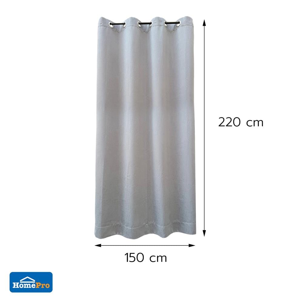 ผ้าม่าน EYELET HOME LIVING STYLE SHADE UV 150x220 ซม. สีเทา