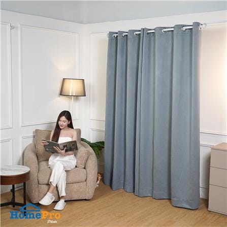 ผ้าม่าน EYELET HOME LIVING STYLE SHADE UV 150x220 ซม. สีเทา_6