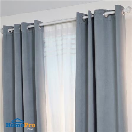 ผ้าม่าน EYELET HOME LIVING STYLE SHADE UV 150x220 ซม. สีเทา_7
