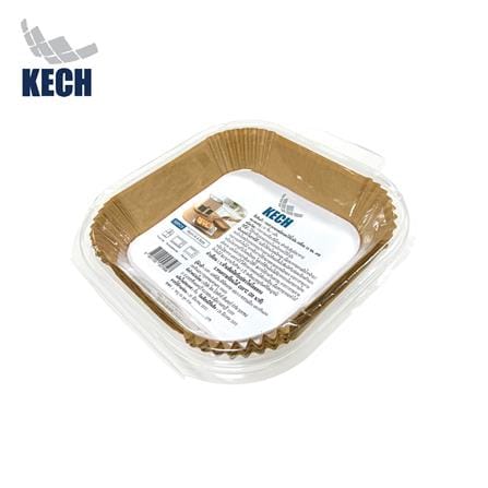 กระดาษรองหม้อทอดเคลือบซิลิโคนเหลี่ยม 16 ซม. KECH แพ็ก 50 ใบ_0