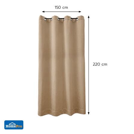 ผ้าม่าน EYELET HOME LIVING STYLE SHADE UV 150x220 ซม. สีน้ำตาล_6