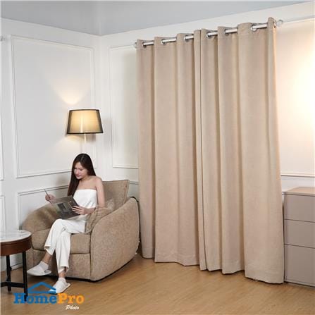 ผ้าม่าน EYELET HOME LIVING STYLE SHADE UV 150x220 ซม. สีน้ำตาล_5