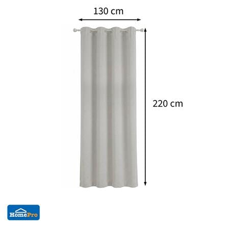 ผ้าม่าน EYELET HOME LIVING STYLE PIM UV 130x220 ซม. สีเทา_3