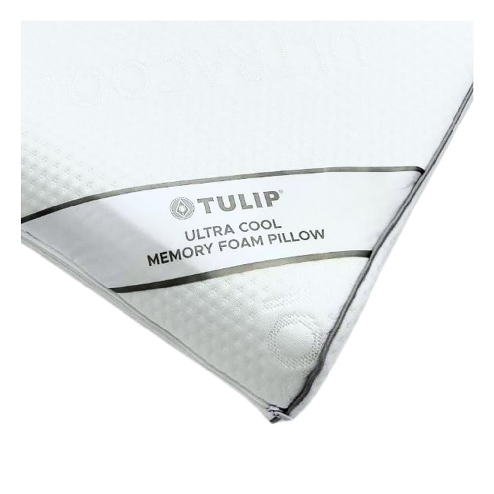 หมอนสุขภาพ เมมโมรี่โฟม TULIP COOLING 06059 60x40x11 ซม. สีขาว