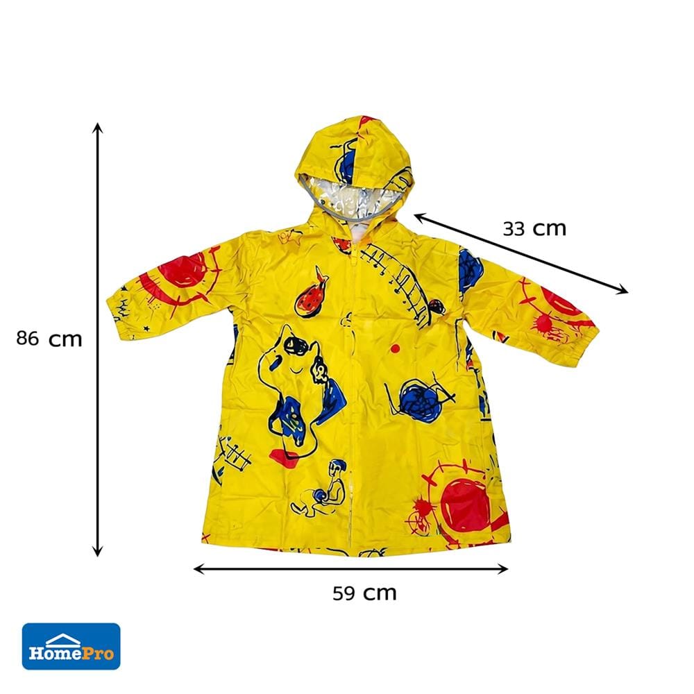 เสื้อกันฝนเด็ก HOMEPRO ไซซ์ L สีเหลือง