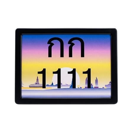 กรอบป้ายทะเบียนรถมอเตอร์ไซค์ GRANDE สีดำ_0