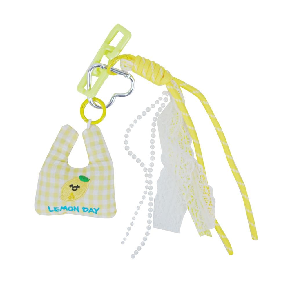 พวงกุญแจถุงผ้าช้อปปิ้ง PUFFY BAG HOMEPRO สีเหลือง