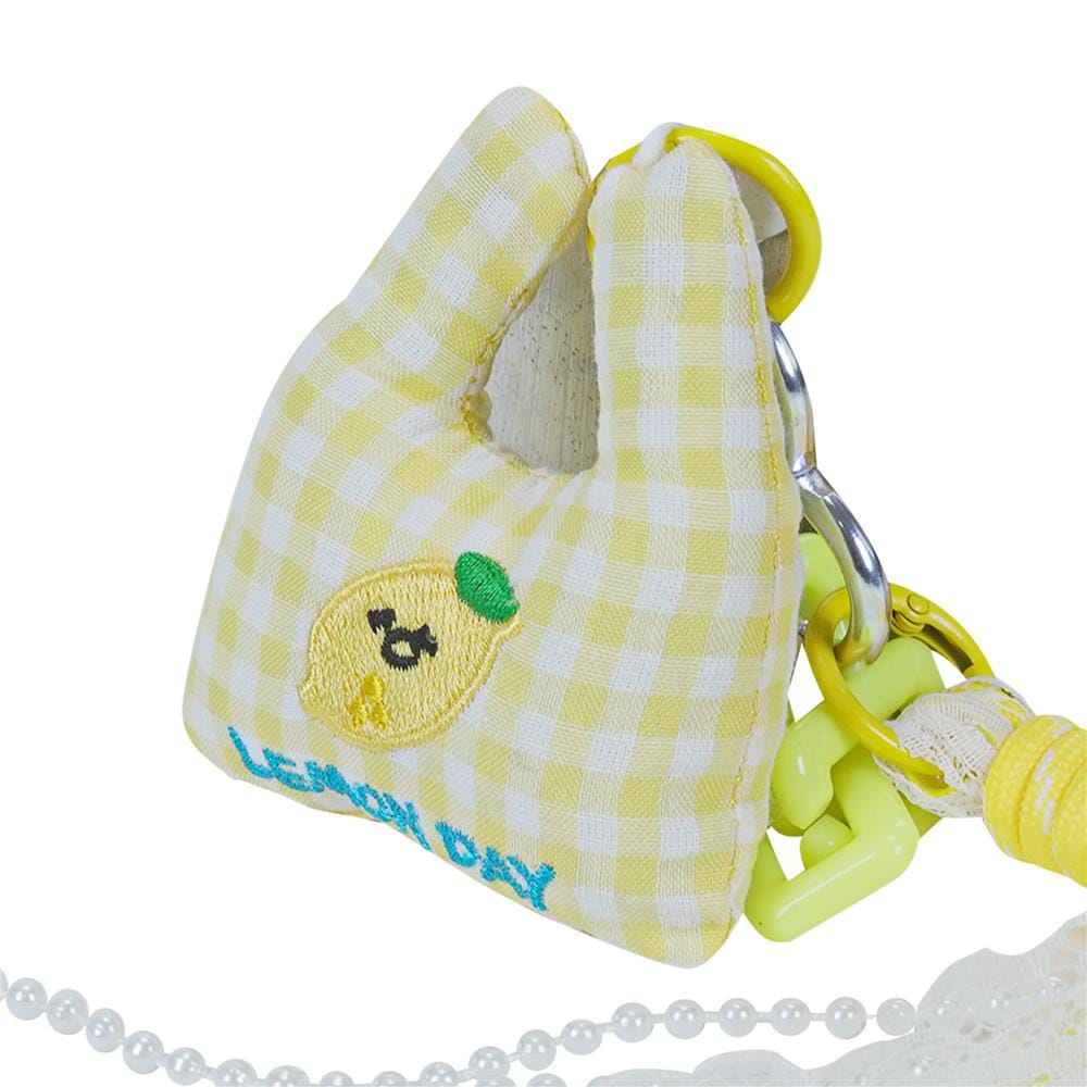 พวงกุญแจถุงผ้าช้อปปิ้ง PUFFY BAG HOMEPRO สีเหลือง