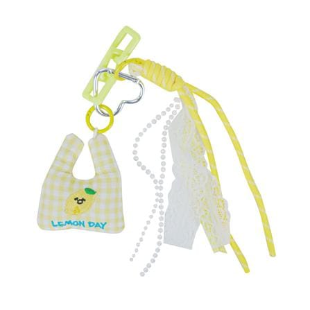 พวงกุญแจถุงผ้าช้อปปิ้ง PUFFY BAG HOMEPRO สีเหลือง_0