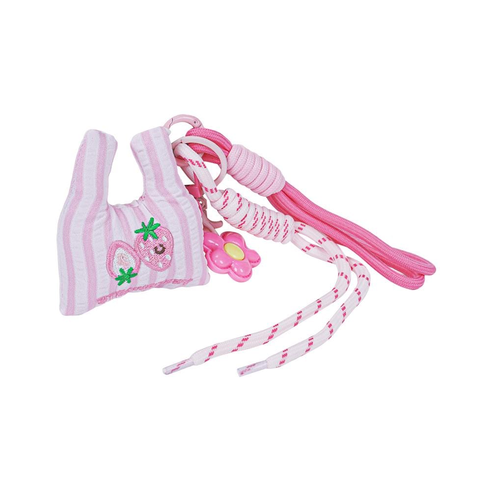พวงกุญแจถุงผ้าช้อปปิ้ง PUFFY BAG HOMEPRO สีชมพู