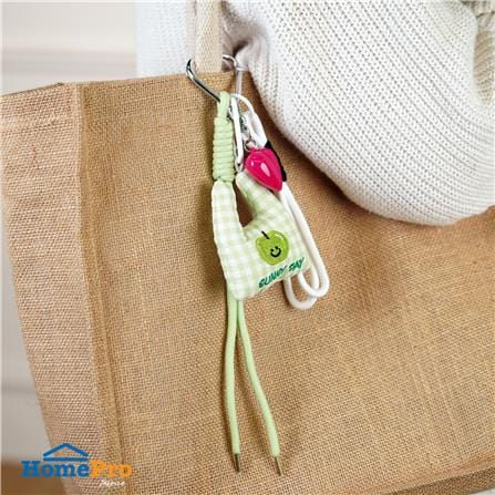 พวงกุญแจถุงผ้าช้อปปิ้ง PUFFY BAG HOMEPRO สีเขียว_3