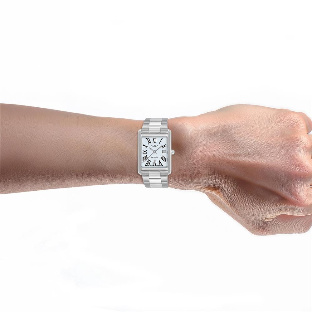 นาฬิกาข้อมือผู้หญิง ALBA CASUAL AH7ET1X 25.5 มม. สี SILVER/WHITE