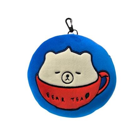 หมอนรองคอ พร้อมผ้าปิดตา SNAZZ FOAMBEAR TEA 6x6 นิ้ว สีน้ำเงิน_1
