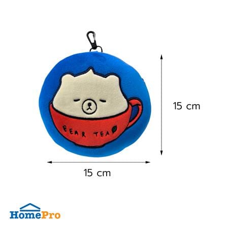 หมอนรองคอ พร้อมผ้าปิดตา SNAZZ FOAMBEAR TEA 6x6 นิ้ว สีน้ำเงิน_2