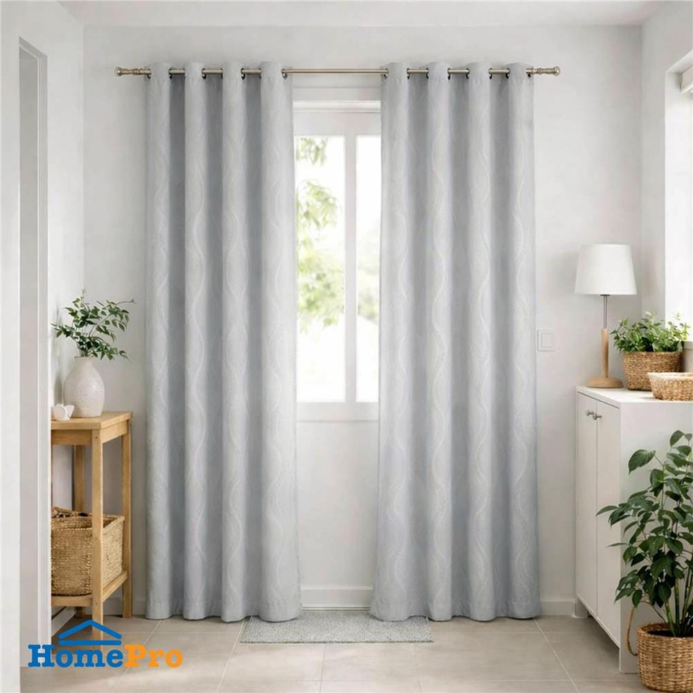 ผ้าม่าน EYELET HOME LIVING STYLE RITA UV 270x220 ซม. สีเทา