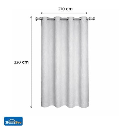 ผ้าม่าน EYELET HOME LIVING STYLE RITA UV 270x220 ซม. สีเทา_6