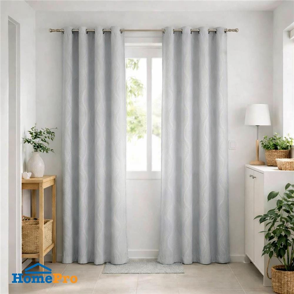 ผ้าม่าน EYELET HOME LIVING STYLE RITA UV 140x220 ซม. สีเทา