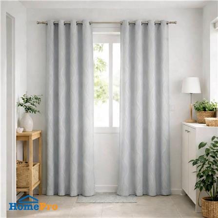 ผ้าม่าน EYELET HOME LIVING STYLE RITA UV 140x220 ซม. สีเทา_4