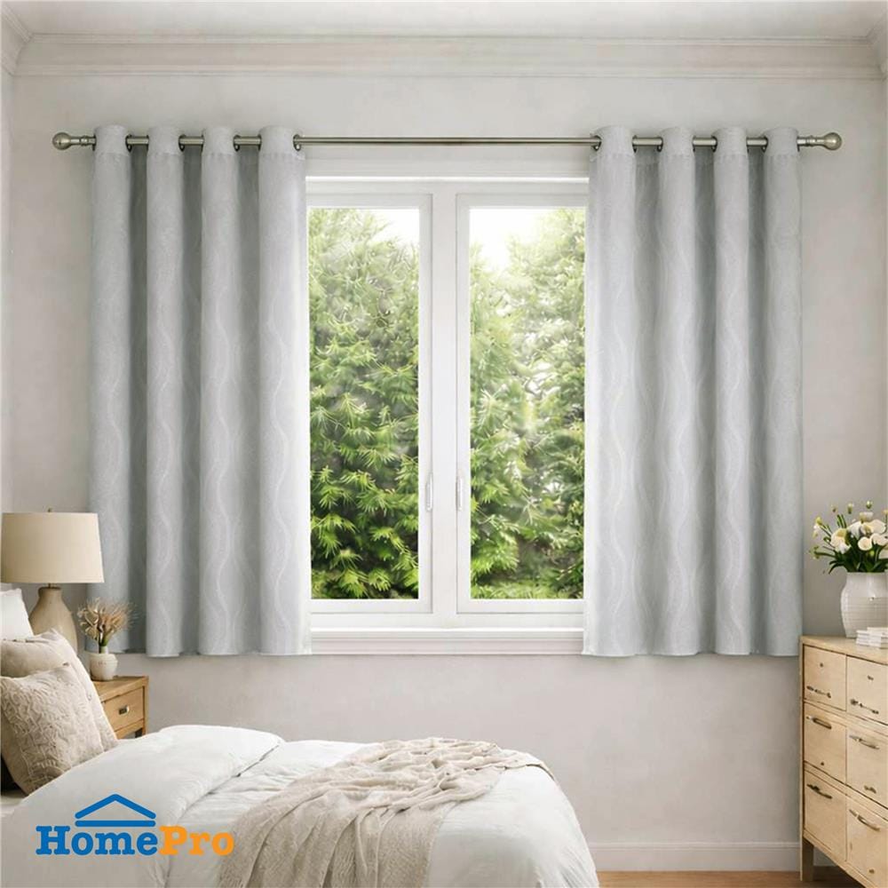 ผ้าม่าน EYELET HOME LIVING STYLE RITA UV 140x160 ซม. สีเทา