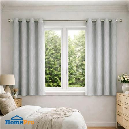 ผ้าม่าน EYELET HOME LIVING STYLE RITA UV 140x160 ซม. สีเทา_4
