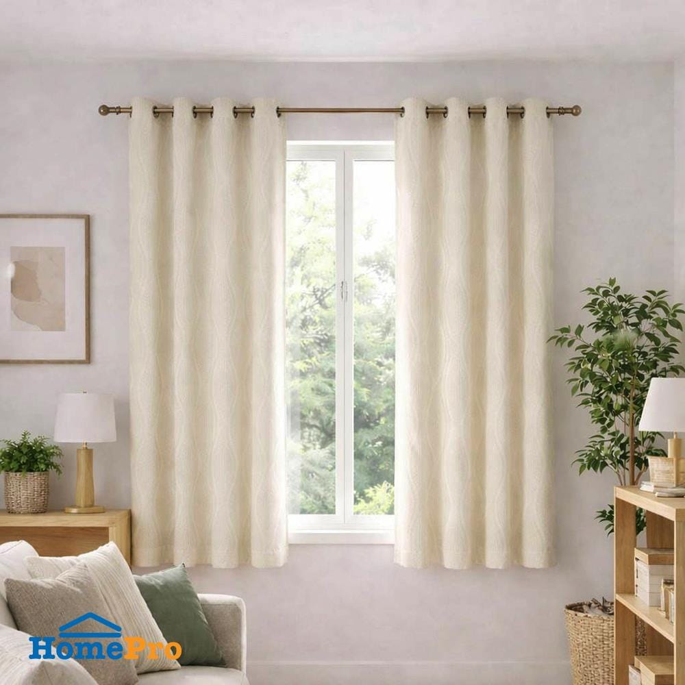 ผ้าม่าน EYELET HOME LIVING STYLE RITA UV 140x160 ซม. สีครีม