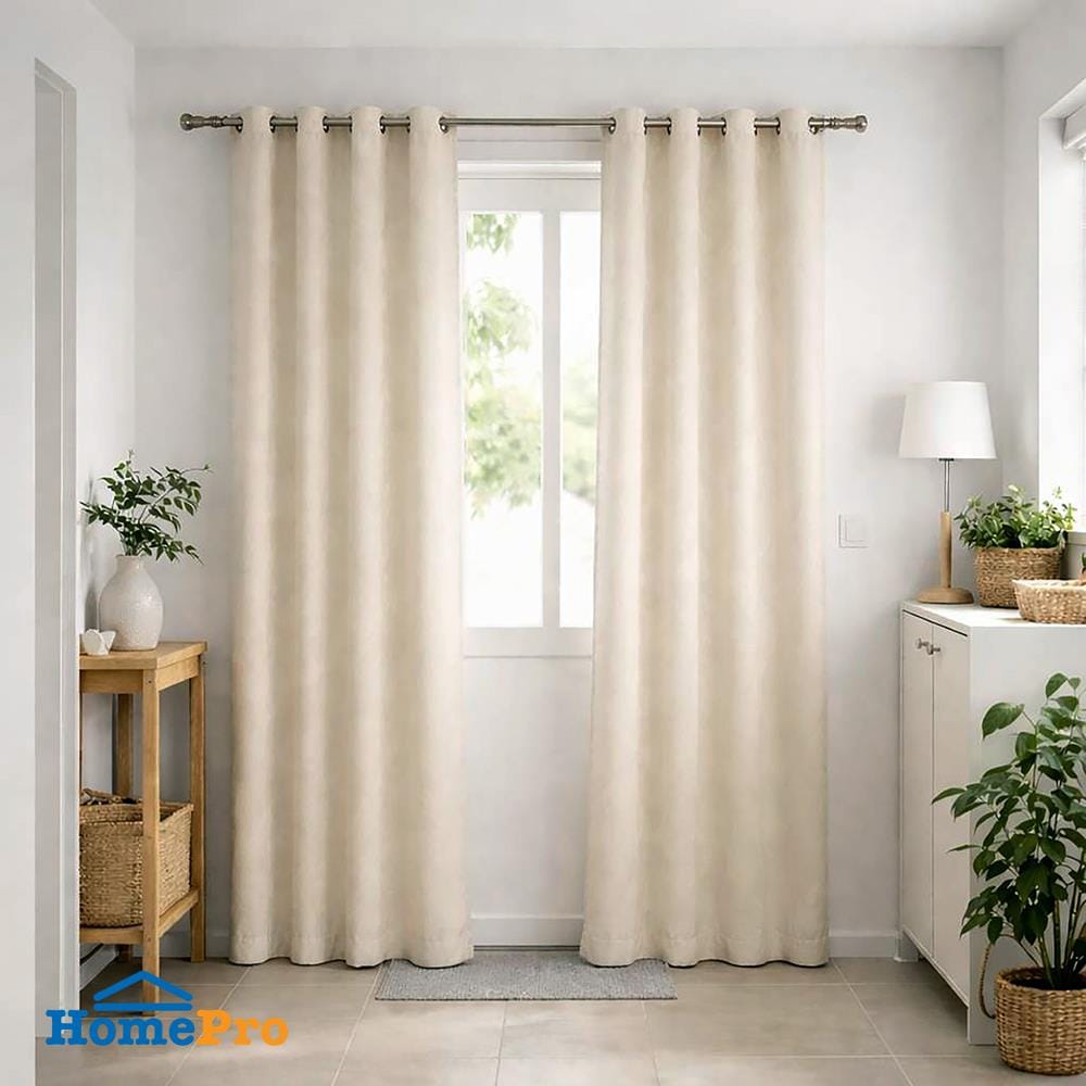 ผ้าม่าน EYELET HOME LIVING STYLE RITA UV 140x220 ซม. สีครีม