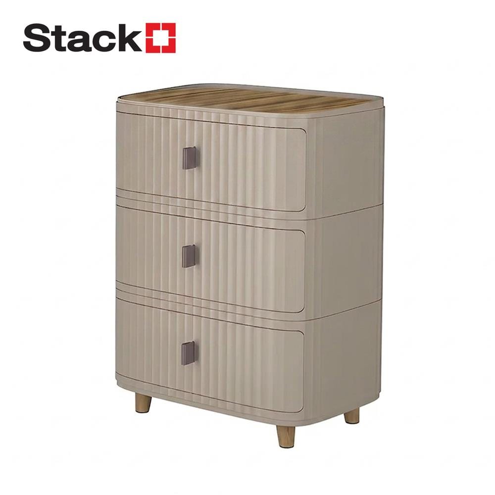 ตู้ลิ้นชัก 3 ชั้น STACKO TOMO 52x39.5x68 ซม. สีน้ำตาล