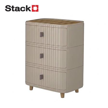 ตู้ลิ้นชัก 3 ชั้น STACKO TOMO 52x39.5x68 ซม. สีน้ำตาล_0