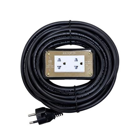 บล็อคยาง 2x4 พร้อมสาย VCT 3x1.5 2 ช่อง ELECKTA 10 เมตร_0