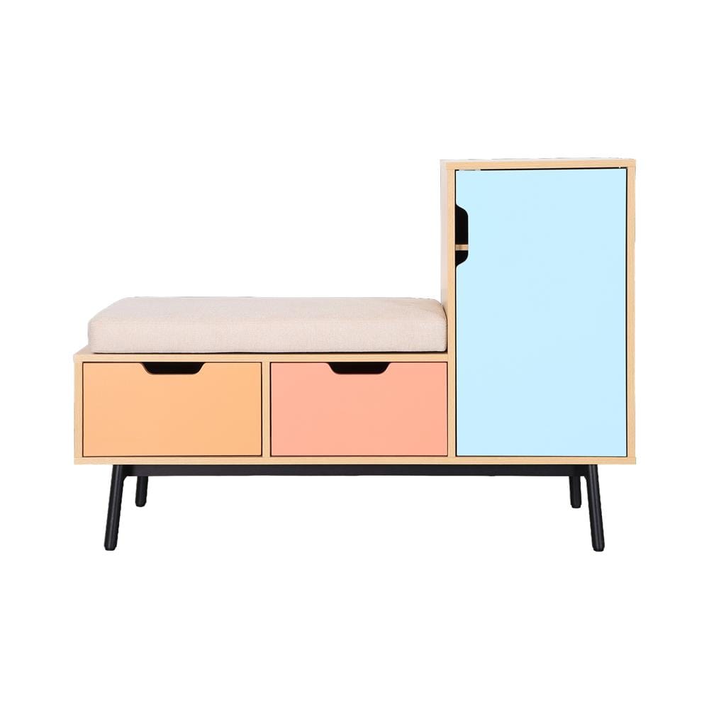 ตู้วางรองเท้า FURDINI CUBE-A 114 ซม. สีส้ม/ชมพู/ฟ้า