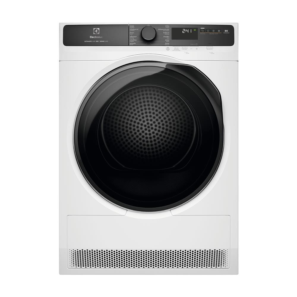 เครื่องอบผ้าฝาหน้าพร้อมขาตั้ง ELECTROLUX EDH803J5WCR 8 กก. HEATPUMP สีขาว