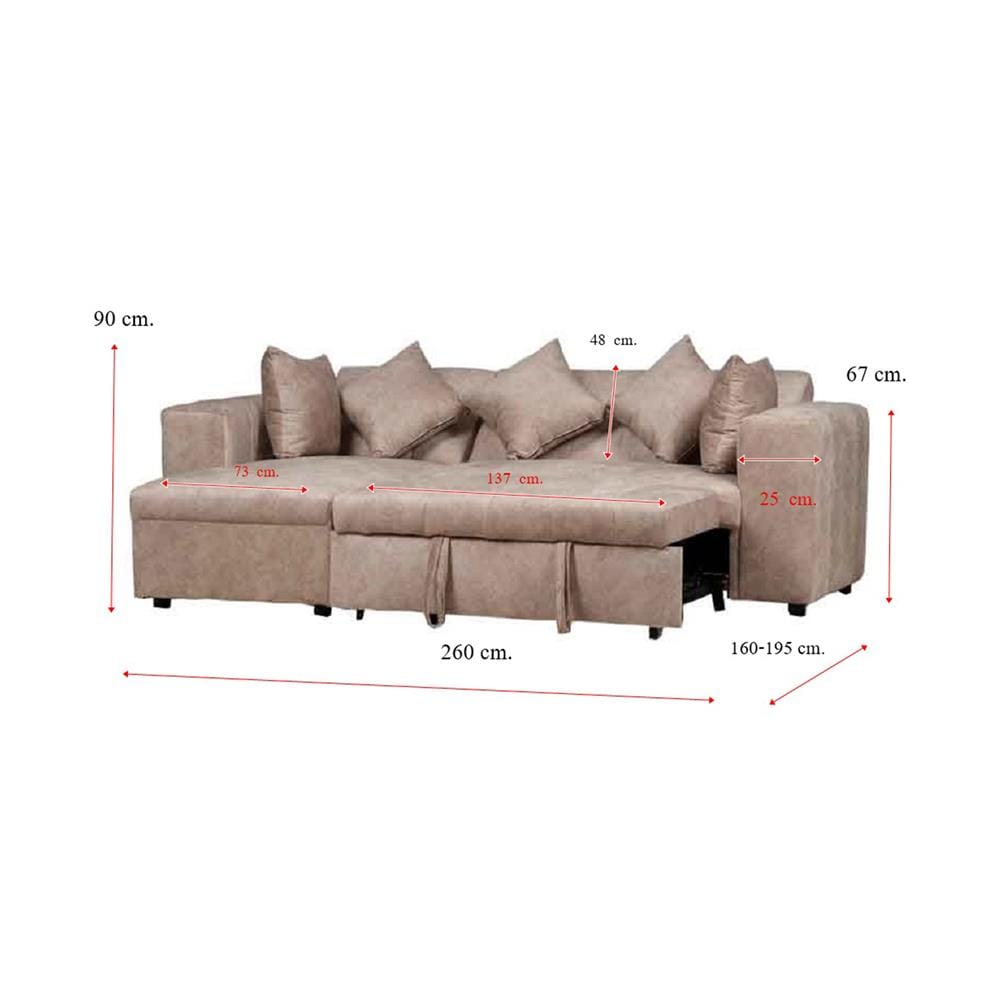 โซฟาเข้ามุมซ้าย AS FURNITURE OWEN RCRU36 สีครีม