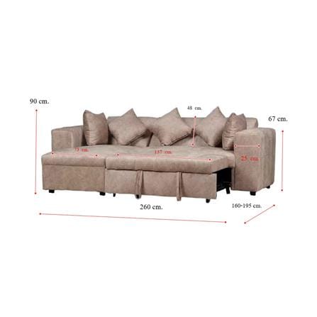 โซฟาเข้ามุมซ้าย AS FURNITURE OWEN RCRU36 สีครีม_5
