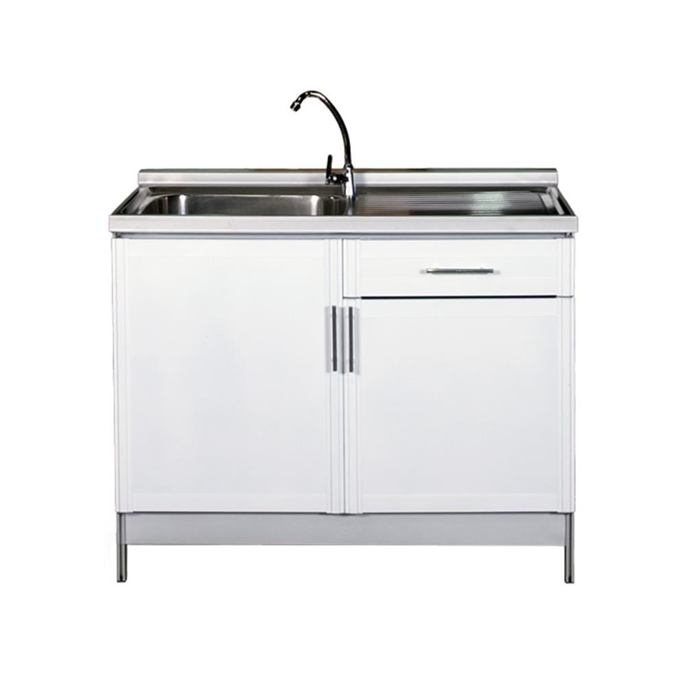 ตู้ตั้งพื้นท็อปซิงค์ 3MITI INFINICE LH+ 100 ซม. สีขาว