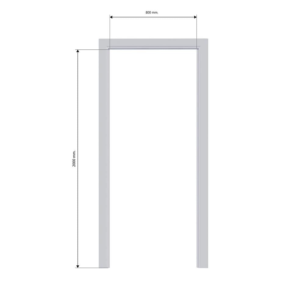 วงกบประตูพร้อมซับวงกบยาง UPVC AZLE 80x200 ซม. สีขาว