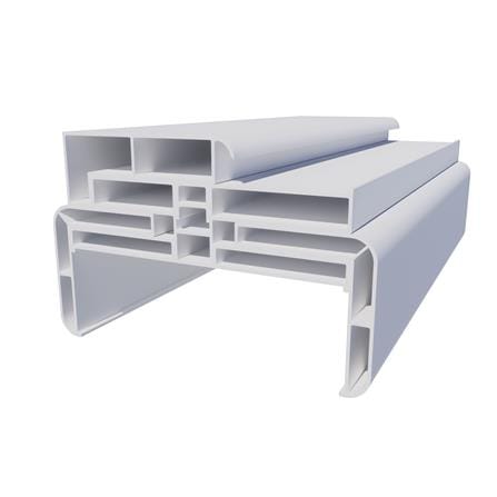 วงกบประตูพร้อมซับวงกบยาง UPVC AZLE 80x200 ซม. สีขาว_2