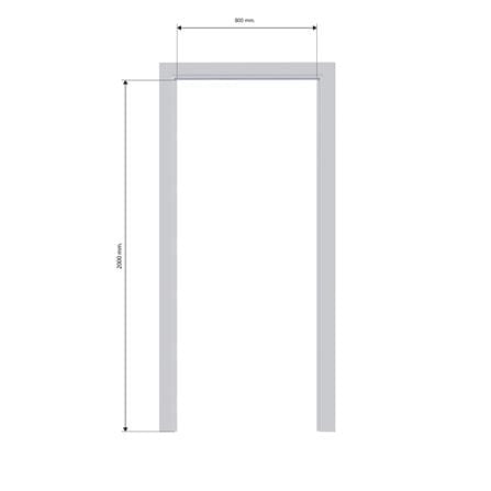 วงกบประตูพร้อมซับวงกบยาง UPVC AZLE 80x200 ซม. สีขาว_3