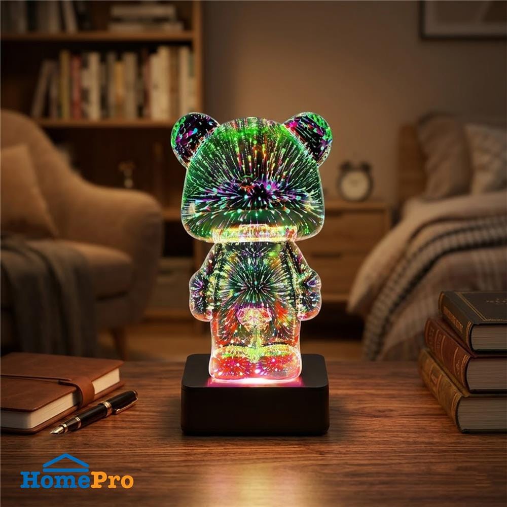 ไฟตั้งโต๊ะ GALAXY BEAR HOMEPRO KM-9435DZX-D สีเงิน