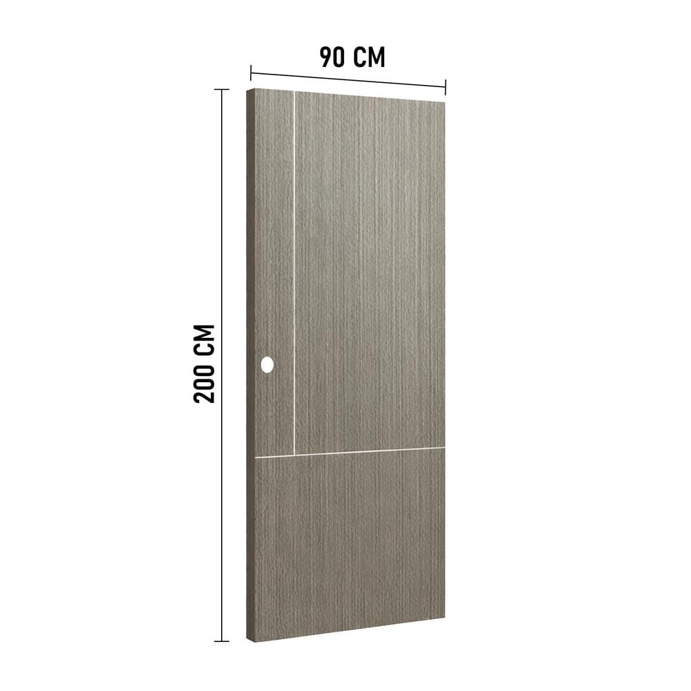 ประตูภายใน UPVC เจาะลูกบิด AZLE LT-11 90x200 ซม. สี SMOKY GREY