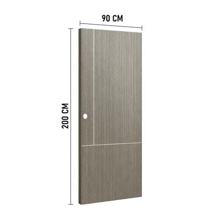 ประตูภายใน UPVC เจาะลูกบิด AZLE LT-11 90x200 ซม. สี SMOKY GREY_7