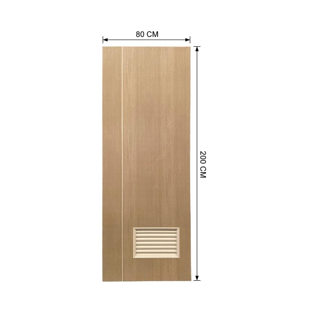 ประตูห้องน้ำ UPVC ไม่เจาะลูกบิด AZLE WB2 80x200 ซม. สีน้ำตาลเข้ม
