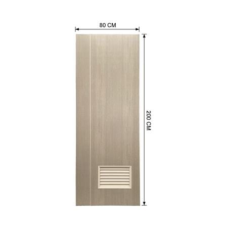 ประตูห้องน้ำ UPVC ไม่เจาะลูกบิด AZLE WB2 80x200 ซม. สี WHITE/GREY_5