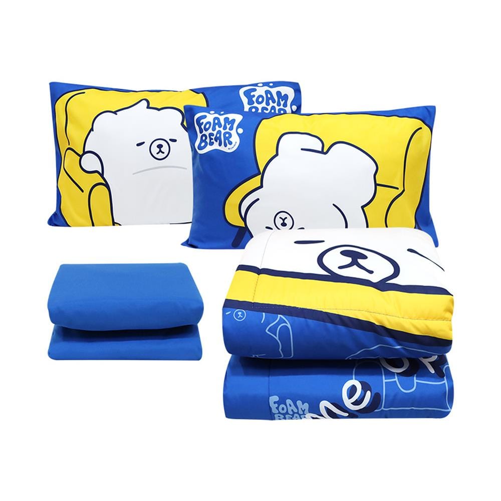 ชุดผ้าปูที่นอน 6 ฟุต (ชุด 4 ชิ้น) SNAZZ FOAM BEAR SLEEP