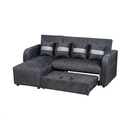 โซฟาเข้ามุมซ้าย AS FURNITURE HAZEL สีเทาเข้ม_2