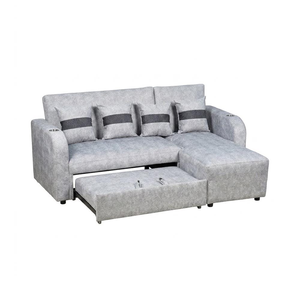 โซฟาเข้ามุมขวา AS FURNITURE HAZEL สีเทาอ่อน
