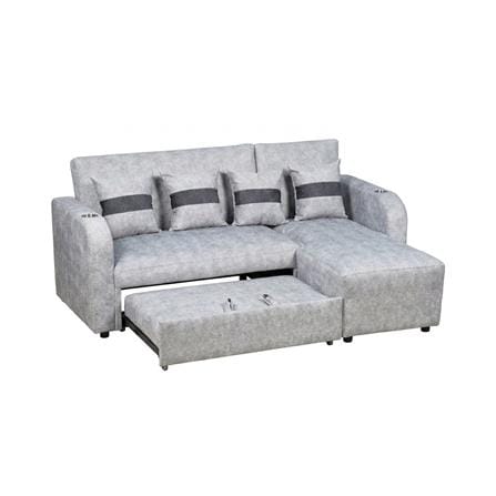 โซฟาเข้ามุมขวา AS FURNITURE HAZEL สีเทาอ่อน_2
