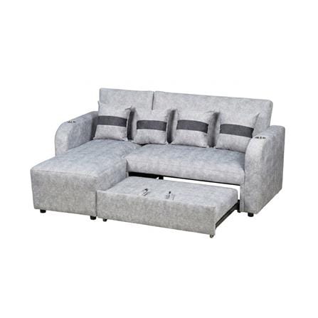โซฟาเข้ามุมซ้าย AS FURNITURE HAZEL สีเทาอ่อน_2