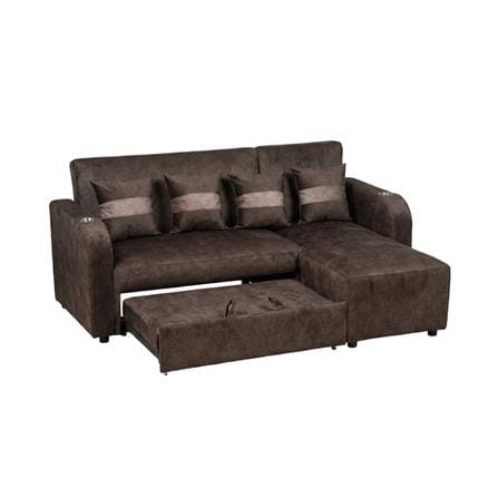 โซฟาเข้ามุมขวา AS FURNITURE HAZEL สีน้ำตาลเข้ม_2